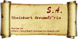 Steinhart Annamária névjegykártya